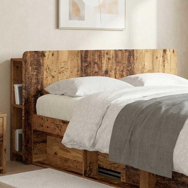 ARDEBO.de - Kopfteil Schrank mit Speicher Altholz Holzwerkstoff