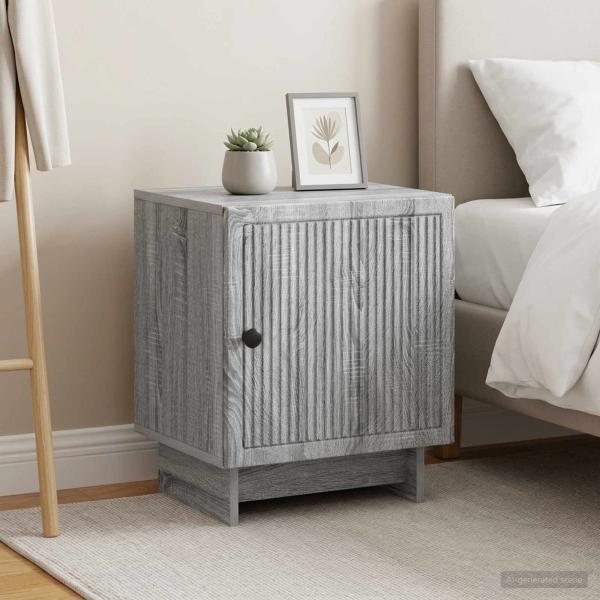ARDEBO.de - Nachttisch 2 stk. Graues Sonoma 43 x 34,5 x 50 cm Holzwerkstoff