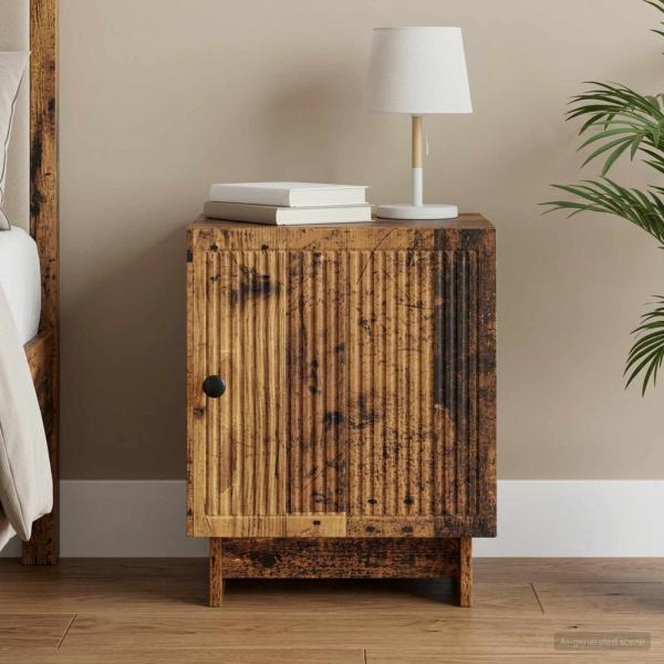 ARDEBO.de - Nachttisch Altholz 43 x 34,5 x 50 cm Holzwerkstoff