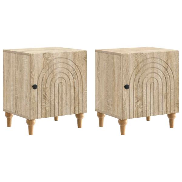 Nachttisch 2 stk. Sonoma-Eiche 43 x 34,5 x 50 cm Holzwerkstoff