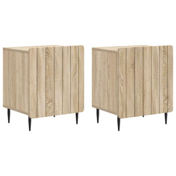 Nachttisch 2 Stk. Sonoma-Eiche 43 x 34,5 x 52 cm Holzwerkstoff