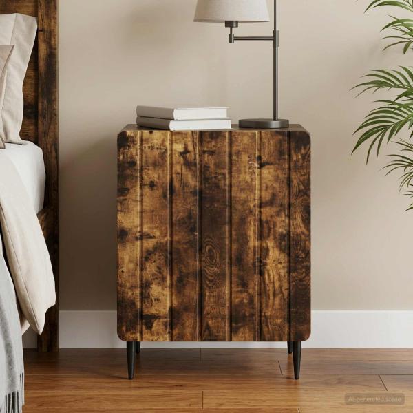 ARDEBO.de - Nachttisch Räuchereiche 43 x 34,5 x 52 cm Holzwerkstoff