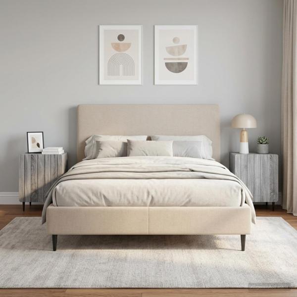 ARDEBO.de - Nachttisch 2 Stk. Sonoma-Grau 43 x 34,5 x 52 cm Holzwerkstoff