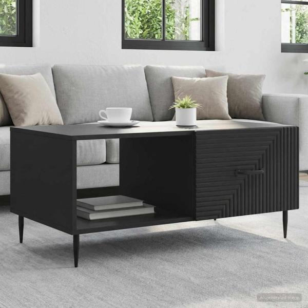 ARDEBO.de - Couchtisch Schwarz 90 x 50 x 40 cm Holzwerkstoff