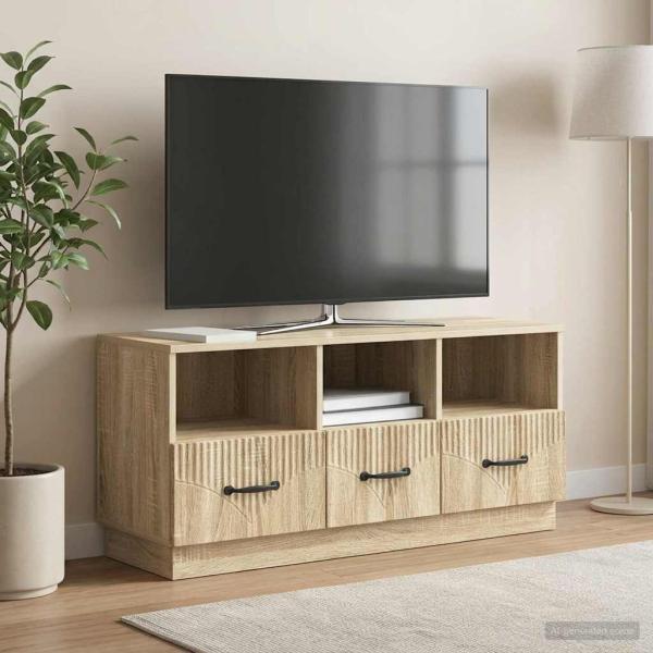 ARDEBO.de - TV-Schränk Sonoma-Eiche 102 x 34,5 x 47 cm Holzwerkstoff