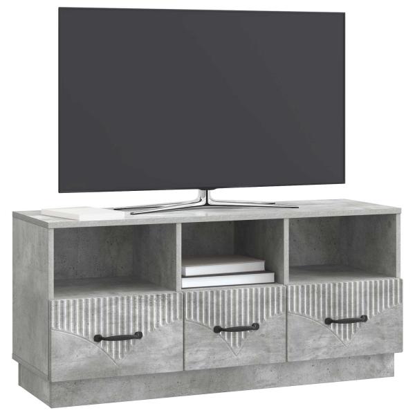 TV-Schränk Betongrau 102 x 34,5 x 47 cm Holzwerkstoff