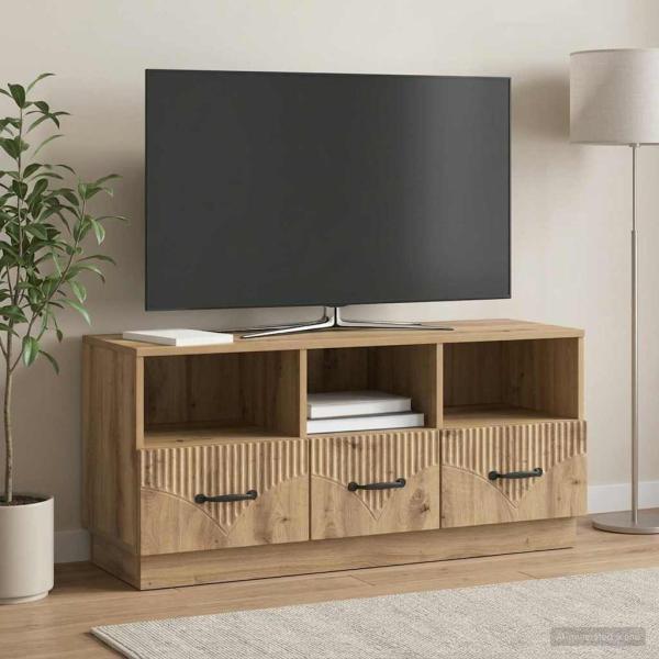 ARDEBO.de - TV-Schränk 102 x 34,5 x 47 cm Artisan-Eiche Holzwerkstoff