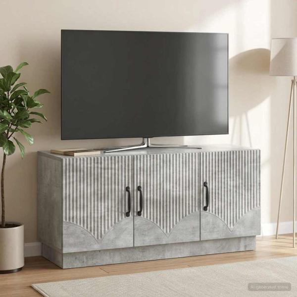 ARDEBO.de - TV-Schränk Betongrau 99 x 34,5 x 47 cm Holzwerkstoff