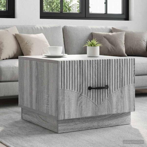 ARDEBO.de - Couchtisch Sonoma-Grau 49 x 50 x 37 cm Holzwerkstoff