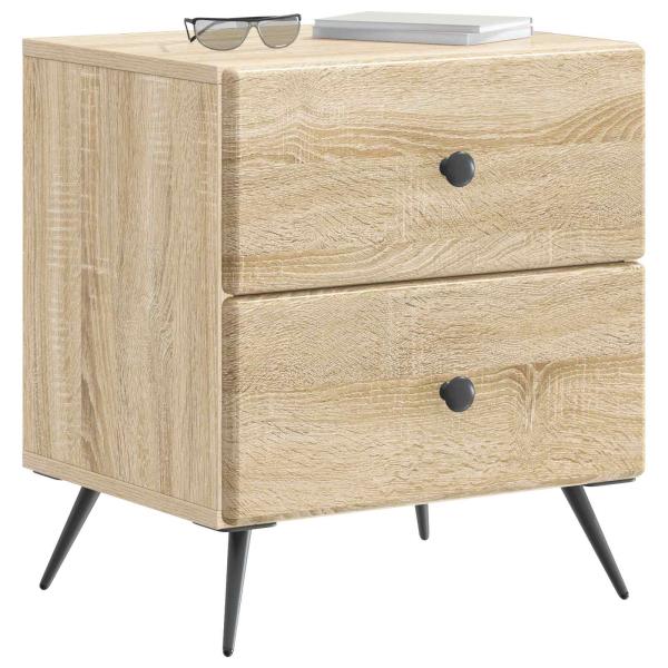Nachttisch 2 Stk. Sonoma-Eiche 43 x 34,5 x 47,5 cm