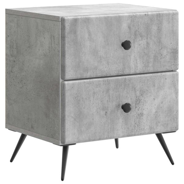 Nachttisch Betongrau 43 x 34,5 x 47,5 cm Holzwerkstoff