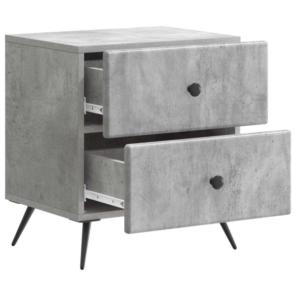 Nachttisch Betongrau 43 x 34,5 x 47,5 cm Holzwerkstoff