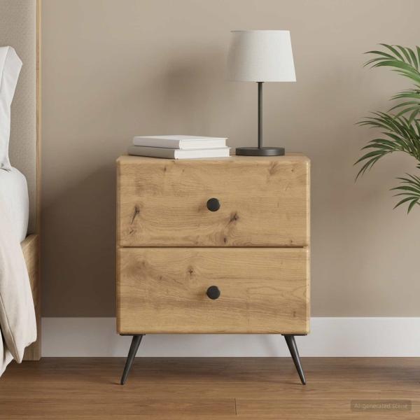 ARDEBO.de - Nachttisch Artisan-Eiche 43 x 34,5 x 47,5 cm Holzwerkstoff