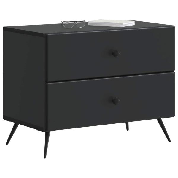 Nachttisch Schwarz 62 x 34,5 x 47,5 cm Holzwerkstoff