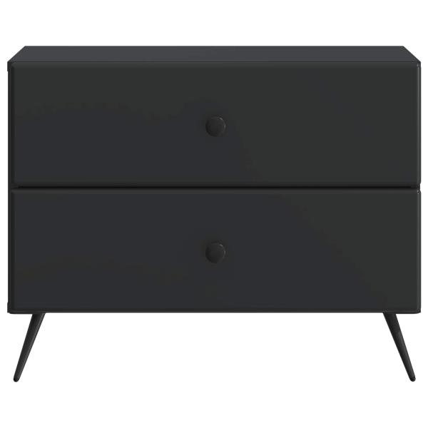 Nachttisch Schwarz 62 x 34,5 x 47,5 cm Holzwerkstoff