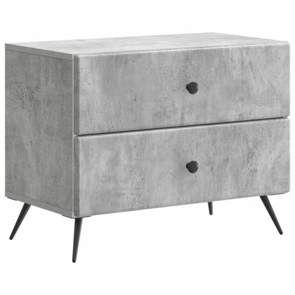 Nachttisch Betongrau 62 x 34,5 x 47,5 cm Holzwerkstoff