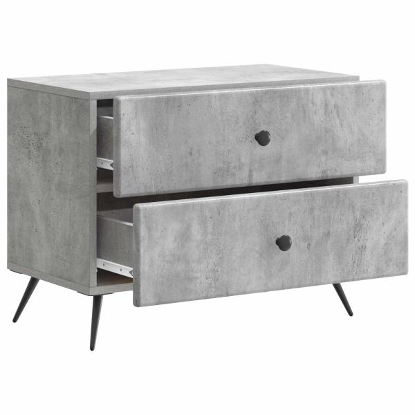 Nachttisch Betongrau 62 x 34,5 x 47,5 cm Holzwerkstoff