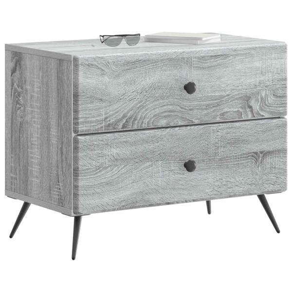 Nachttisch Sonoma-Grau 62 x 34,5 x 47,5 cm Holzwerkstoff