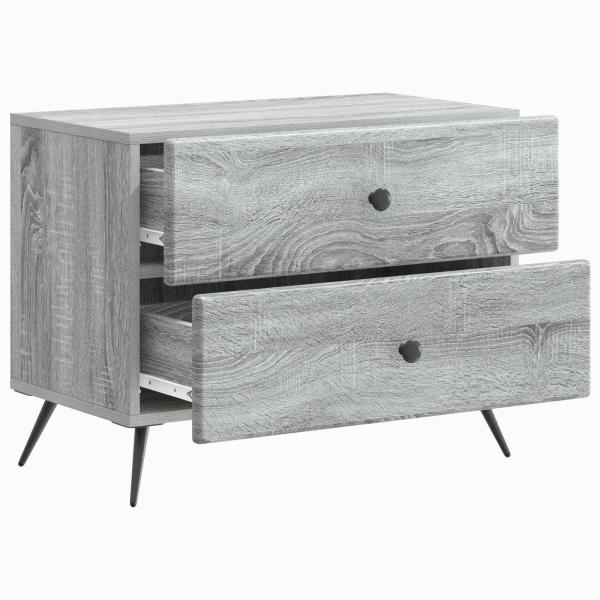 Nachttisch Sonoma-Grau 62 x 34,5 x 47,5 cm Holzwerkstoff