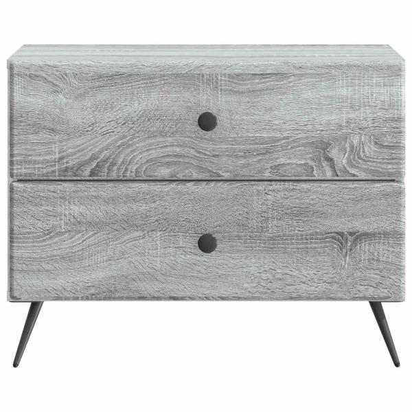 Nachttisch Sonoma-Grau 62 x 34,5 x 47,5 cm Holzwerkstoff