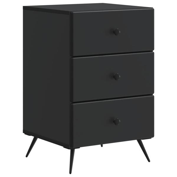 Nachttisch Schwarz 43 x 41 x 66,5 cm Holzwerkstoff