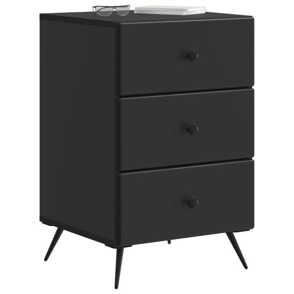 Nachttisch Schwarz 43 x 41 x 66,5 cm Holzwerkstoff