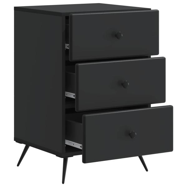 Nachttisch Schwarz 43 x 41 x 66,5 cm Holzwerkstoff