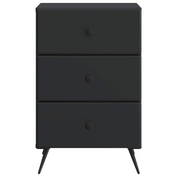 Nachttisch Schwarz 43 x 41 x 66,5 cm Holzwerkstoff