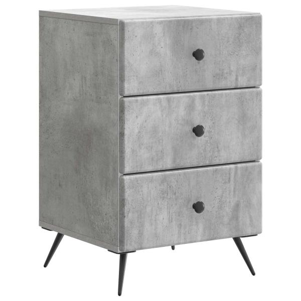 Nachttisch Betongrau 43 x 41 x 66,5 cm Holzwerkstoff