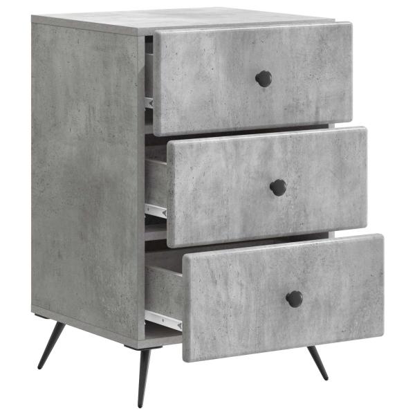 Nachttisch Betongrau 43 x 41 x 66,5 cm Holzwerkstoff