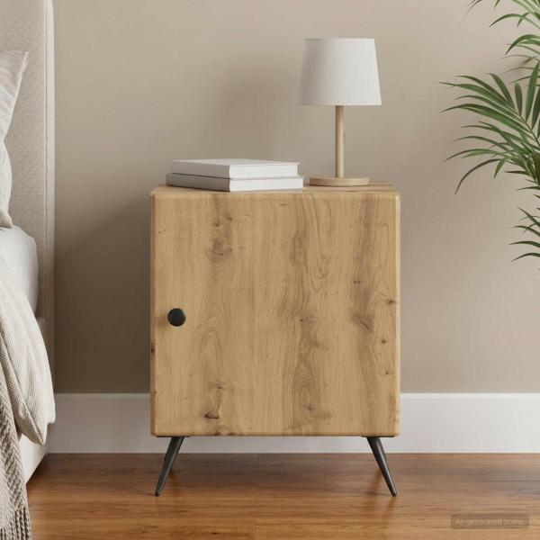 ARDEBO.de - Nachttisch Artisan-Eiche 43 x 34,5 x 50 cm Holzwerkstoff