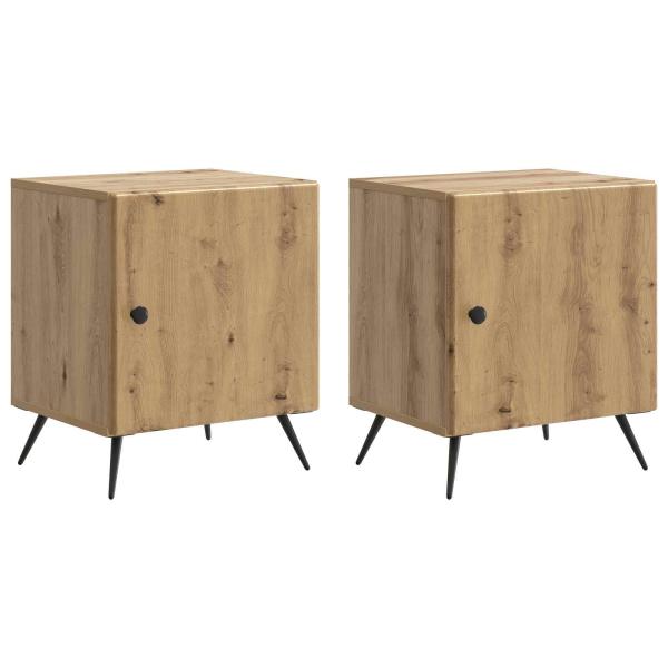 Nachttisch 2 stk. Artisan-Eiche 43 x 34,5 x 50 cm Holzwerkstoff