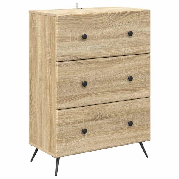 Schubladenschrank 66 x 34,5 x 90 cm Holzwerkstoff Sonoma-Eiche