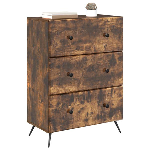 Schubladenschrank 66 x 34,5 x 90 cm Holzwerkstoff R?uchereiche