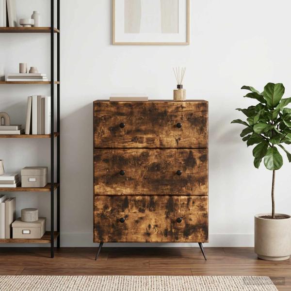 Schubladenschrank 66 x 34,5 x 90 cm Holzwerkstoff R?uchereiche