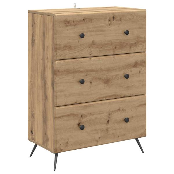 Schubladenschrank 66 x 34,5 x 90 cm Holzwerkstoff Artisan-Eiche