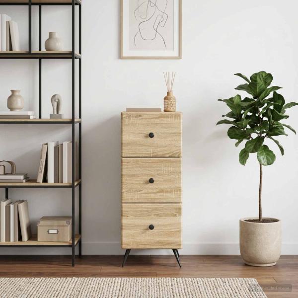 Schubladenschrank Sonoma-Eiche 33 x 34,5 x 90 cm Holzwerkstoff