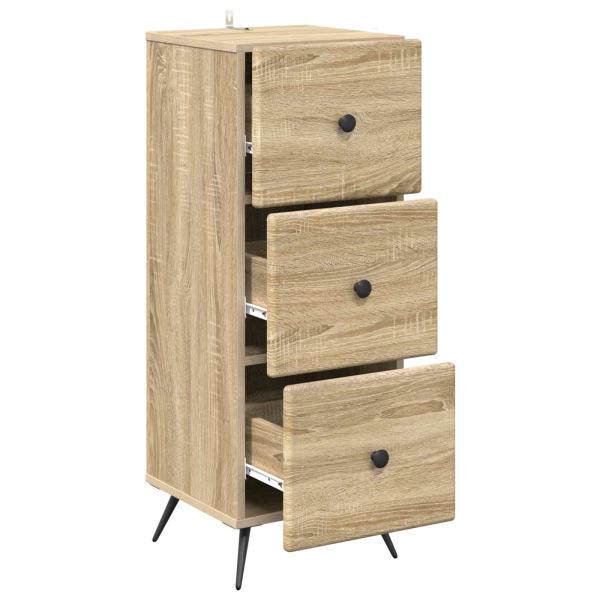 Schubladenschrank Sonoma-Eiche 33 x 34,5 x 90 cm Holzwerkstoff