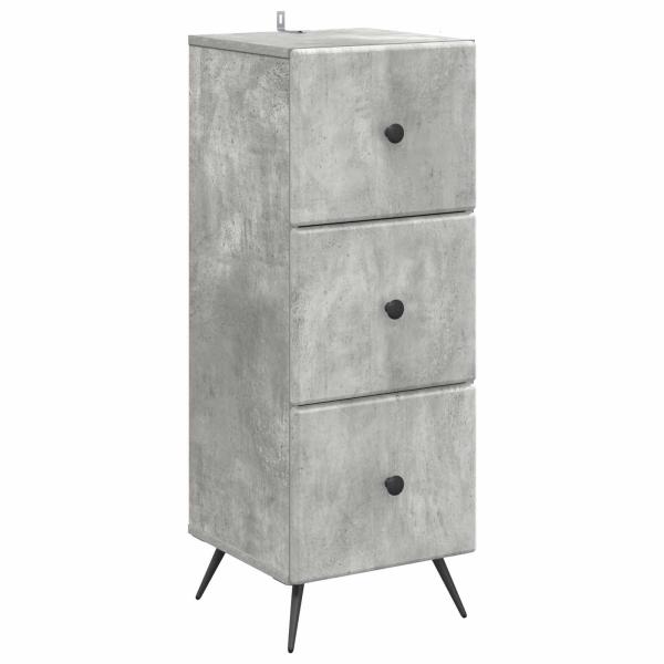 Schubladenschrank Betongrau 33 x 34,5 x 90 cm Holzwerkstoff