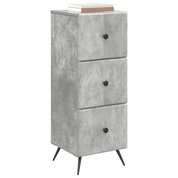 Schubladenschrank Betongrau 33 x 34,5 x 90 cm Holzwerkstoff