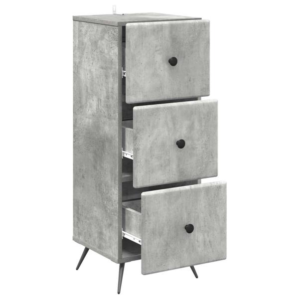 Schubladenschrank Betongrau 33 x 34,5 x 90 cm Holzwerkstoff