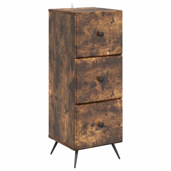 Schubladenschrank Ger?ucherte Eiche 33 x 34,5 x 90 cm
