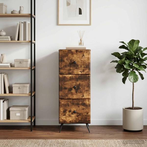 Schubladenschrank Ger?ucherte Eiche 33 x 34,5 x 90 cm