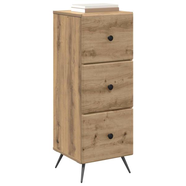 Schubladenschrank 33 x 34,5 x 90 cm Holzwerkstoff Artisan-Eiche
