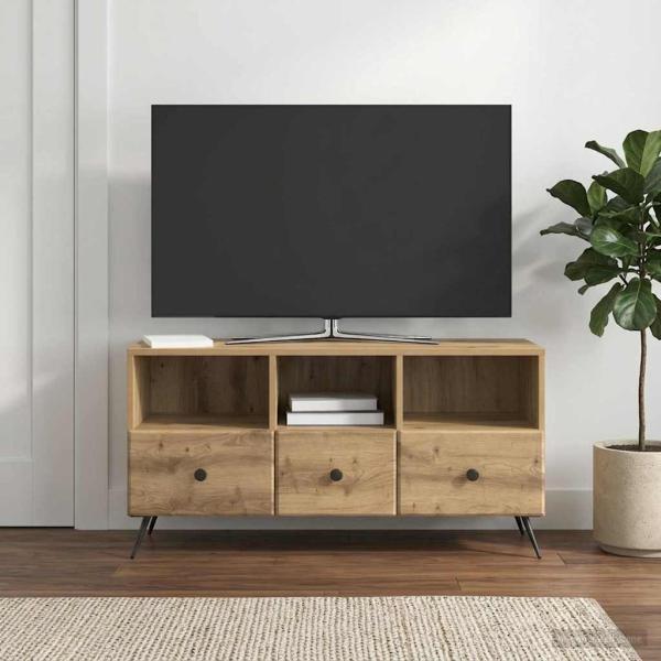 ARDEBO.de - TV-Schränk 102 x 34,5 x 50 cm Artisan-Eiche Holzwerkstoff