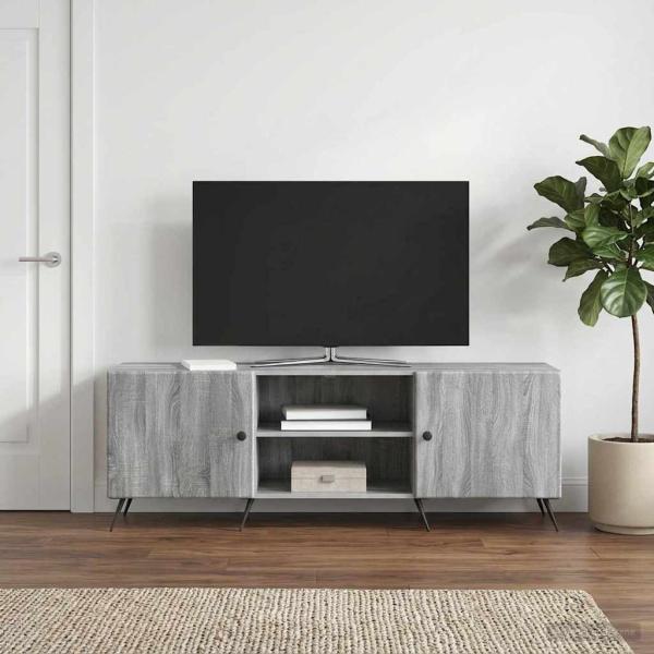ARDEBO.de - TV-Schränk 150 x 31 x 50 cm Sonoma-Grau Holzwerkstoff