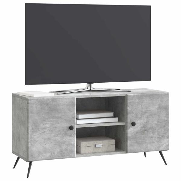 TV-Schränk 102 x 34,5 x 50 cm Betongrau Holzwerkstoff