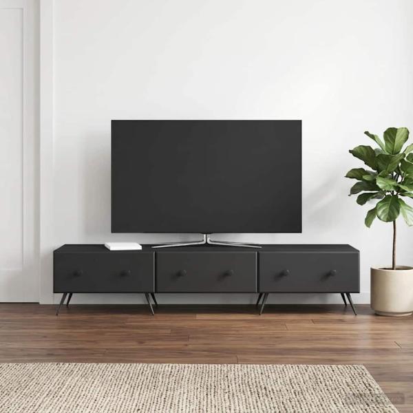 ARDEBO.de - TV-Schränk Schwarz 147 x 34,5 x 30 cm Holzwerkstoff