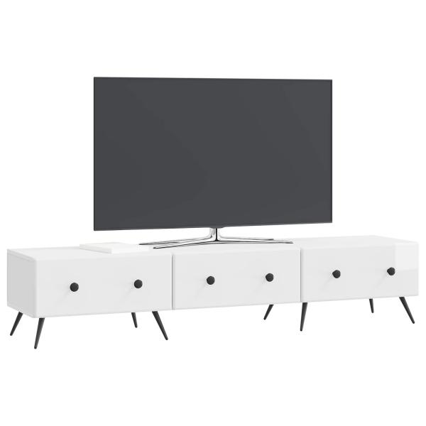 TV-Schränk Hochglanz Weiß 147 x 34,5 x 30 cm Holzwerkstoff