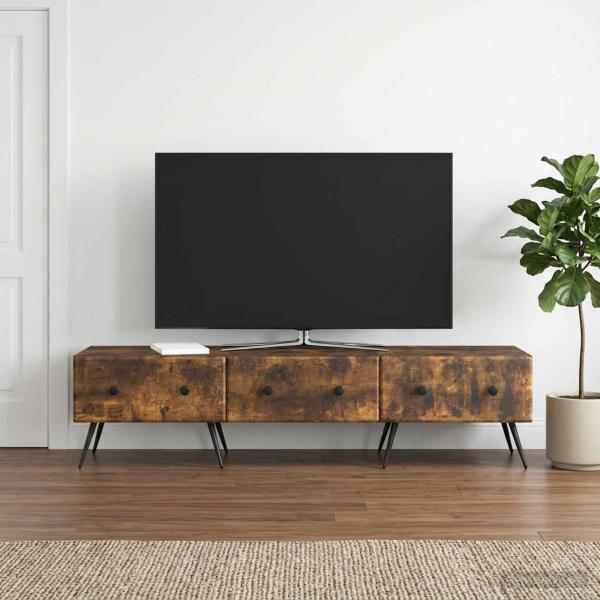 TV-Schränk Geräucherte Eiche 147 x 34,5 x 30 cm Holzwerkstoff